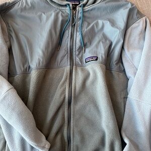 Patagonia Women's Microdini Zip Up Hoody Jacket XXL Blue Gray Preowned